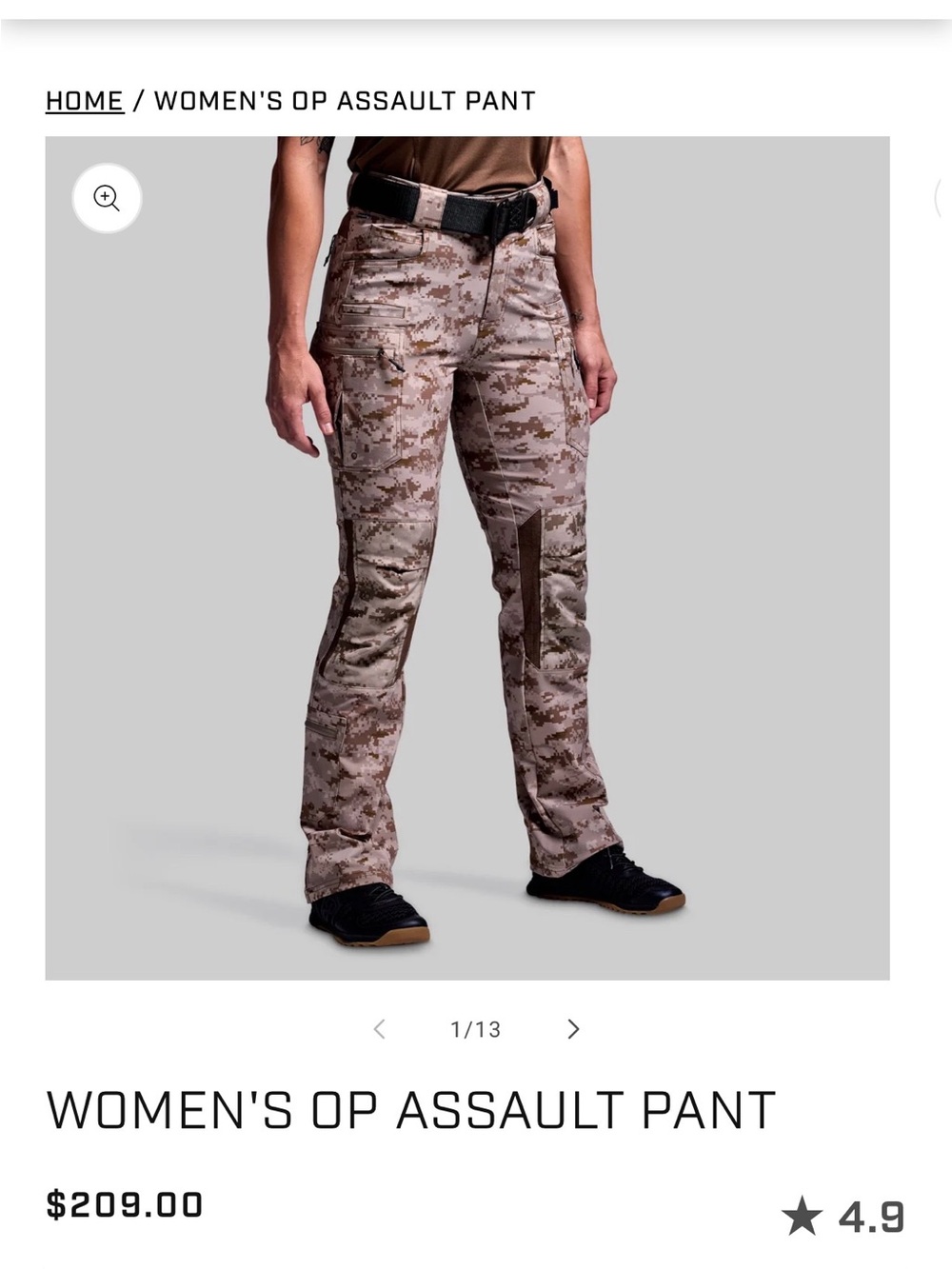 Born Primitive Women's OP Assault Pant Tactical Hunting Hiking- Desert Digital